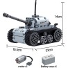 Tanque elétrico militar - blocos de construção - interruptor de toque - brinquedo educacional - 378 peças