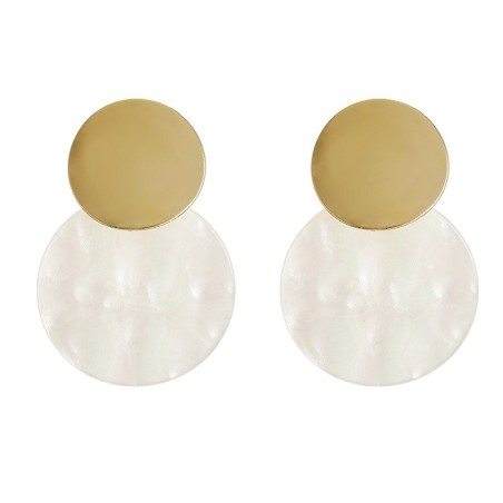 Brincos de círculo duplo elegantes