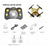 Drone RC - mini quadcopter de bolso - câmera HD - WIFI - FPV - brinquedo de montagem
