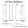 Lâmpada de parede LED de encastrar - com sensor de movimento - IP65 exterior - 3W