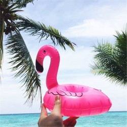 Flamingo inflável - porta-bebidas de piscina - brinquedo flutuante - 10 peças