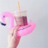 Flamingo inflável - porta-bebidas de piscina - brinquedo flutuante - 10 peças