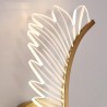 Candeeiro de parede LED moderno - design de asas douradas - interior