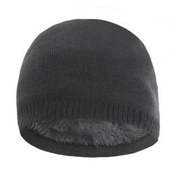 Warm knitted hat - with thick fur inside - unisexHats & Caps