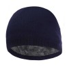 Gorro de malha quente - com pelo grosso por dentro - unissex