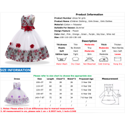 Elegant girls dress - floral lace - tie up bow strapClothing