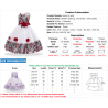 Elegant girls dress - floral lace - tie up bow strapClothing