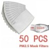 Filtros de máscara facial - carvão ativado - PM25 - 5 camadas - anti-poeira - antibacteriano