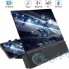 12 polegadas - Amplificador de tela - lupa de vidro 3D com alto-falante Bluetooth - para smartphone