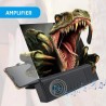12 polegadas - Amplificador de tela - lupa de vidro 3D com alto-falante Bluetooth - para smartphone