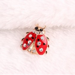 Broche de joaninha com strass
