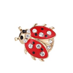 Broche de joaninha com strass