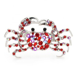 Caranguejo de strass - broche