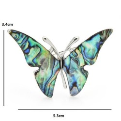 broche de borboleta de concha natural