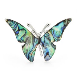 broche de borboleta de concha natural