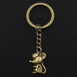 Ratinho fofo - bronze/prata - chaveiro