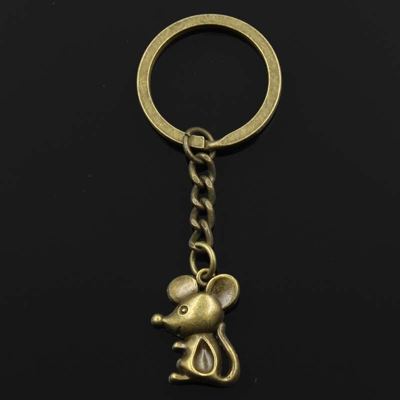 Ratinho fofo - bronze/prata - chaveiro