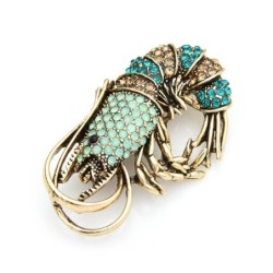 Crystal shrimp - broochBrooches