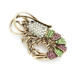 Camarão cristal - broche