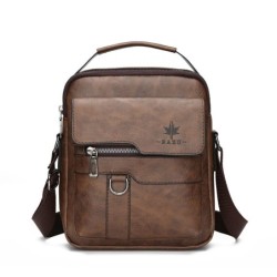 Bolsa de ombro de couro - com zíper - carteira - impermeável