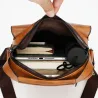 Bolsa de ombro de couro - com zíper - carteira - impermeável