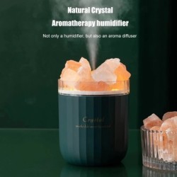 Cristal natural - umidificador de ar sem fio de aromaterapia - com lâmpada de atmosfera - difusor de óleo essencial