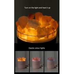 Cristal natural - umidificador de ar sem fio de aromaterapia - com lâmpada de atmosfera - difusor de óleo essencial