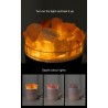 Cristal natural - umidificador de ar sem fio de aromaterapia - com lâmpada de atmosfera - difusor de óleo essencial