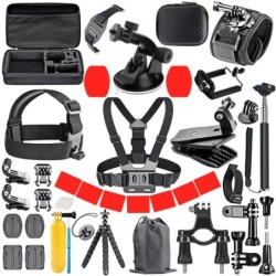 Conjunto de acessórios GoPro - suporte - alça de peito - adaptador de tripé - alça flutuante