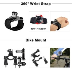Conjunto de acessórios GoPro - suporte - alça de peito - adaptador de tripé - alça flutuante