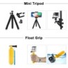 Conjunto de acessórios GoPro - suporte - alça de peito - adaptador de tripé - alça flutuante
