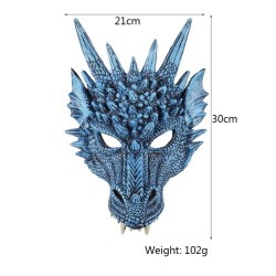 Máscara de Halloween - rosto de dragão 3D