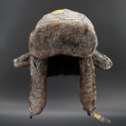Chapéu militar de inverno quente - com proteção para as orelhas - lã / pêlo grosso - ushanka russo