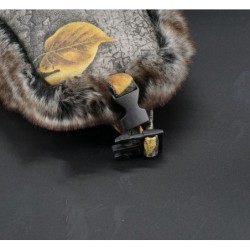 Chapéu militar de inverno quente - com proteção para as orelhas - lã / pêlo grosso - ushanka russo