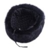 Boné bomber masculino - preto ushanka russo - com orelheiras - pele / couro