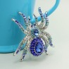 Grande broche de aranha de cristal