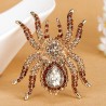 Grande broche de aranha de cristal
