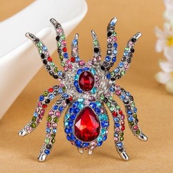 Grande broche de aranha de cristal