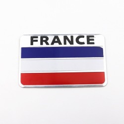 Adesivo de carro de alumínio 3D - bandeira francesa