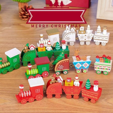 Trem de madeira de Natal - brinquedo