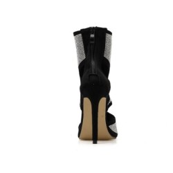 Sexy high heel sandals - ankle length pumps - hollow-out - with rhinestones - back zipperHigh heels