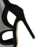 Sexy high heel sandals - ankle length pumps - hollow-out - with rhinestones - back zipperHigh heels
