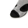 Sexy high heel sandals - ankle length pumps - hollow-out - with rhinestones - back zipperHigh heels