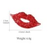 Lábios de cristal vermelho - broche