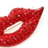 Red crystal lips - broochBrooches