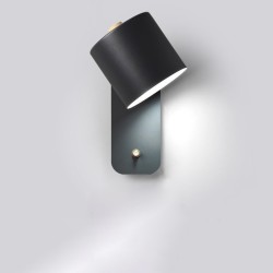 Candeeiro de parede LED - estilo nórdico moderno - cabeça rotativa - com interruptor
