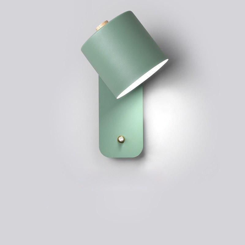 Candeeiro de parede LED - estilo nórdico moderno - cabeça rotativa - com interruptor