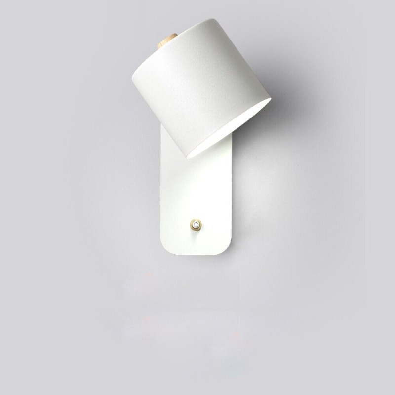 Candeeiro de parede LED - estilo nórdico moderno - cabeça rotativa - com interruptor