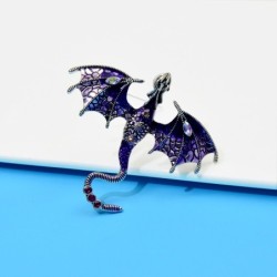 broche de dragão de esmalte de cristal