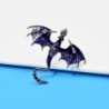 broche de dragão de esmalte de cristal